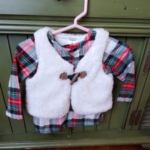 Carter's  2 piece flannel shirt and vest